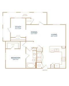 A5 - One Bedroom / One Bath - 983 Sq. Ft.*