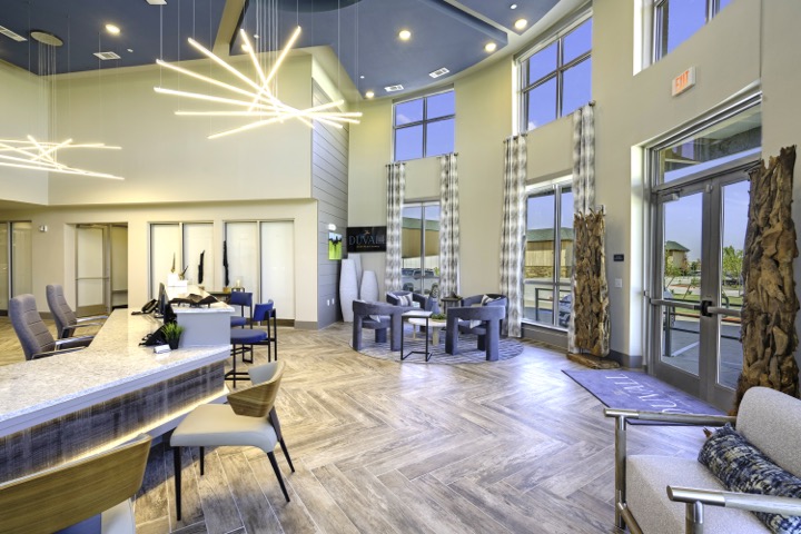 Lobby seating at The Duvall