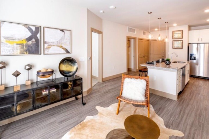 Living room interior at The Duvall